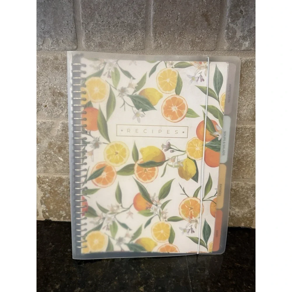 Lemon Themed Blank Recipe Book‎ to Write in Your Own Recipes Kitchen